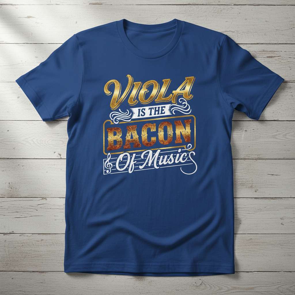 Viola Is The Bacon Of Music T-Shirt, Funny Music Lover Tee Gift Idea