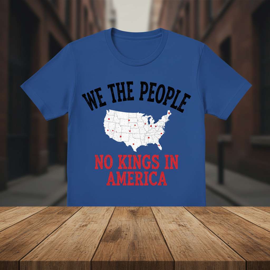 We The People No Kings In America T-Shirt, Funny Patriotic Tee