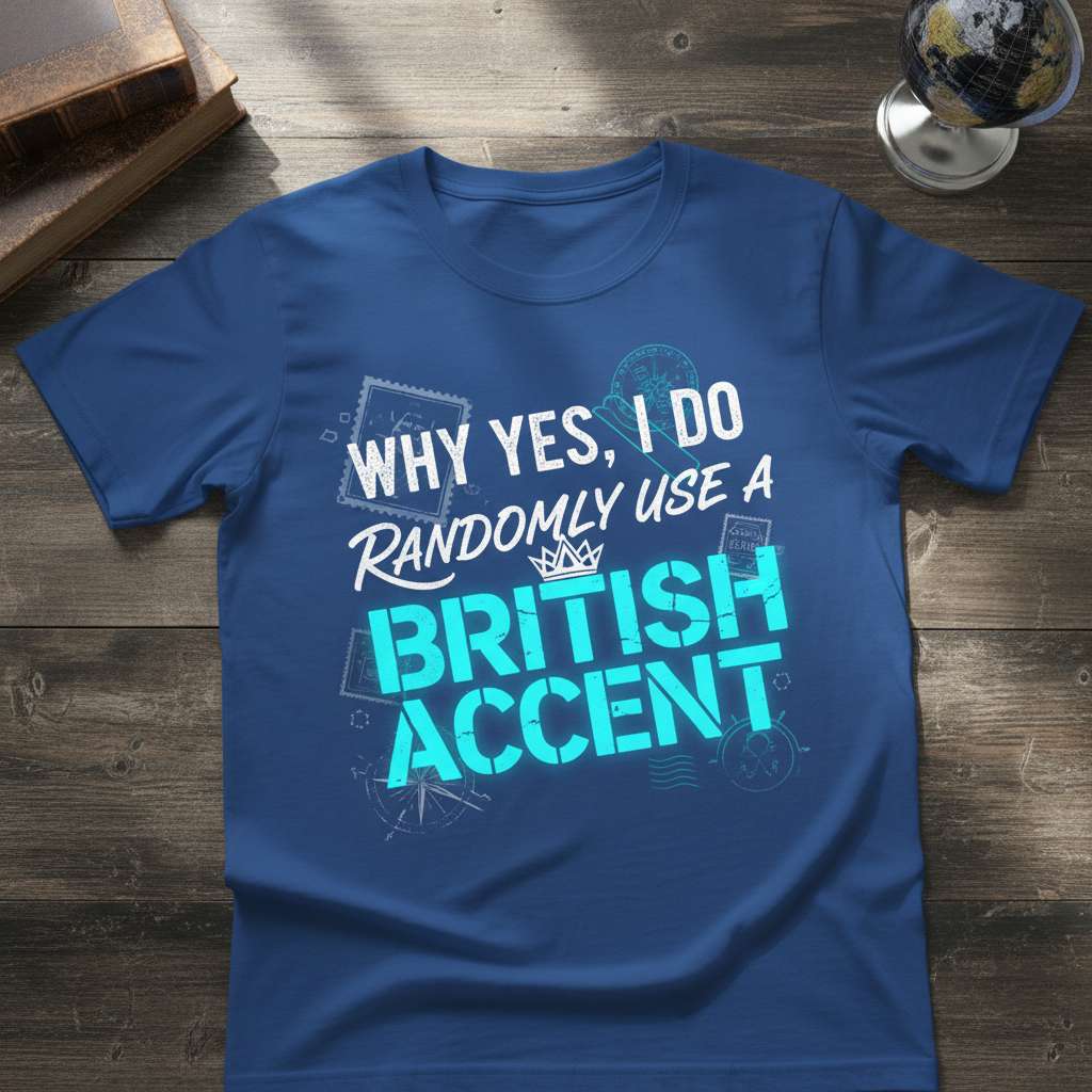 Why Yes, I Do Randomly Use A British Accent Vintage T-Shirt, Funny Tee Idea