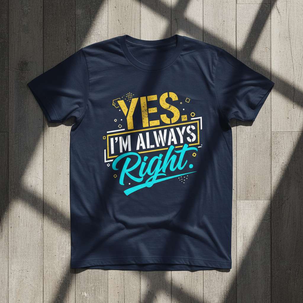 Yes Im Always Right Graphic T-Shirt, Funny Birthday Tee