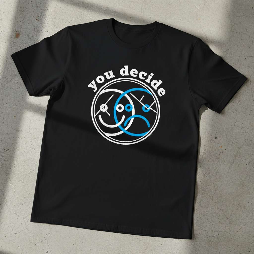 You Decide Graphic T-Shirt, Funny Emoji Tee Present Idea