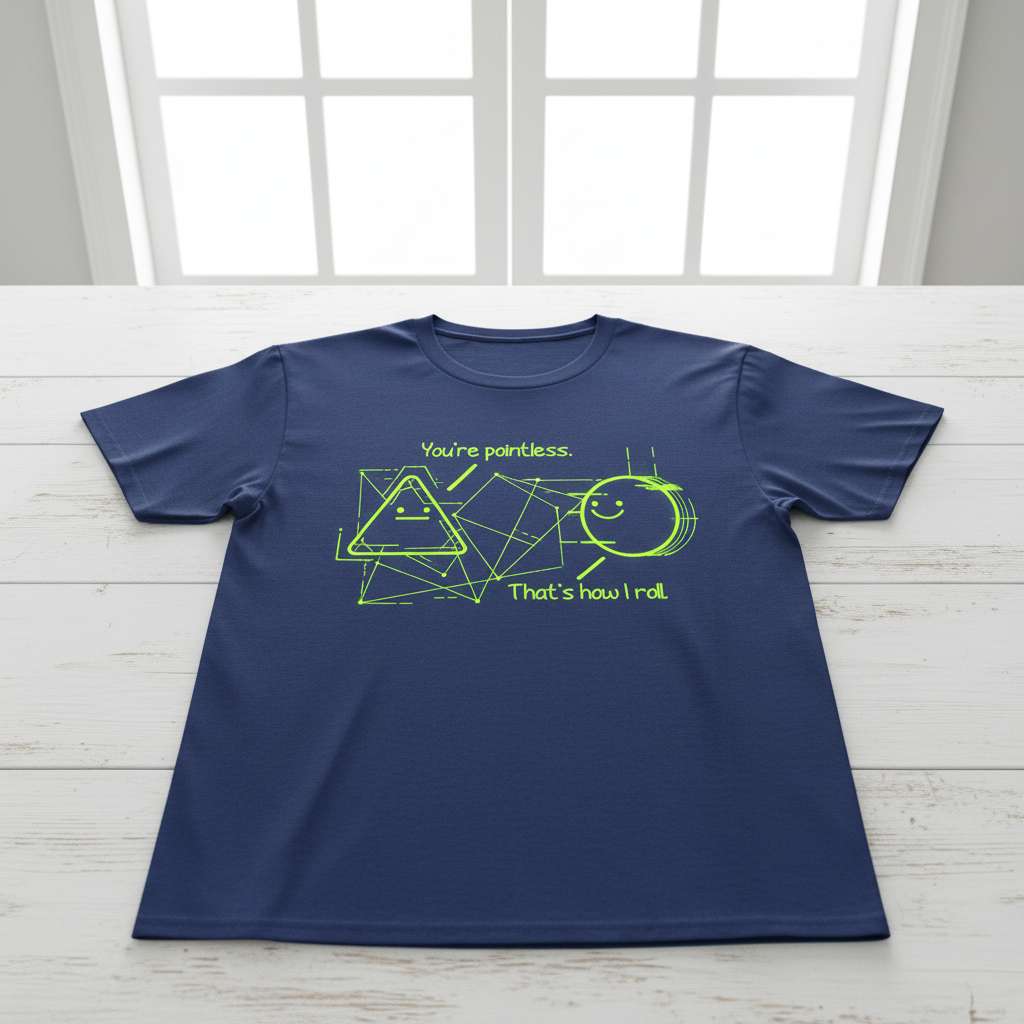 Youre Pointless. Thats How I Roll Graphic T-Shirt, Funny Math Tee Gift Idea