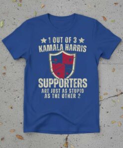 1 Out Of 3 Kamala Harris Supporters Graphic T-Shirt Tee Political Novelty Gear