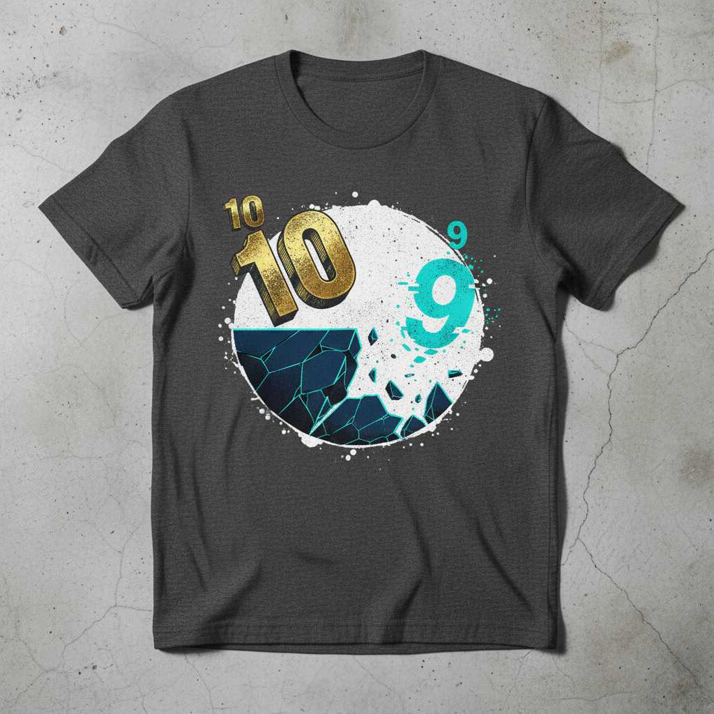 10 9 Birthday Graphic T-Shirt Tee Novelty Clothing Gift Idea for Kids Boys Girls
