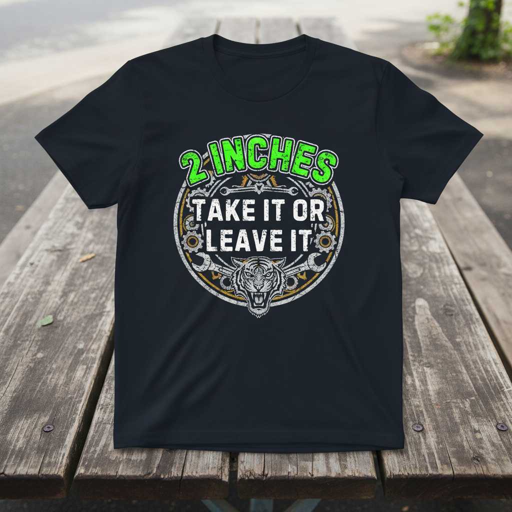 2 Inches Take It Or Leave It Sarcastic Graphic T-Shirt Novelty Tee Gift Idea