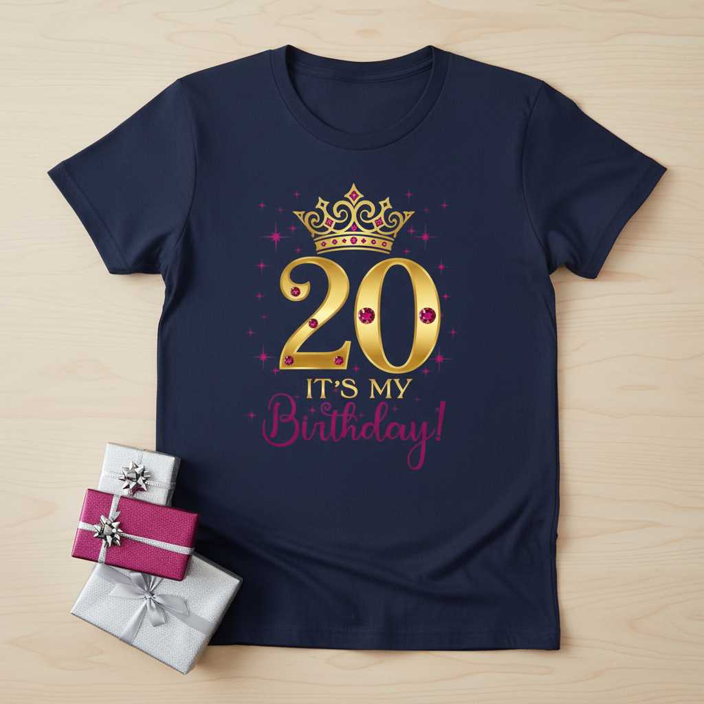 20 Its My Birthday Graphic T-Shirt Tee Novelty Gift Idea Clothing Outfit