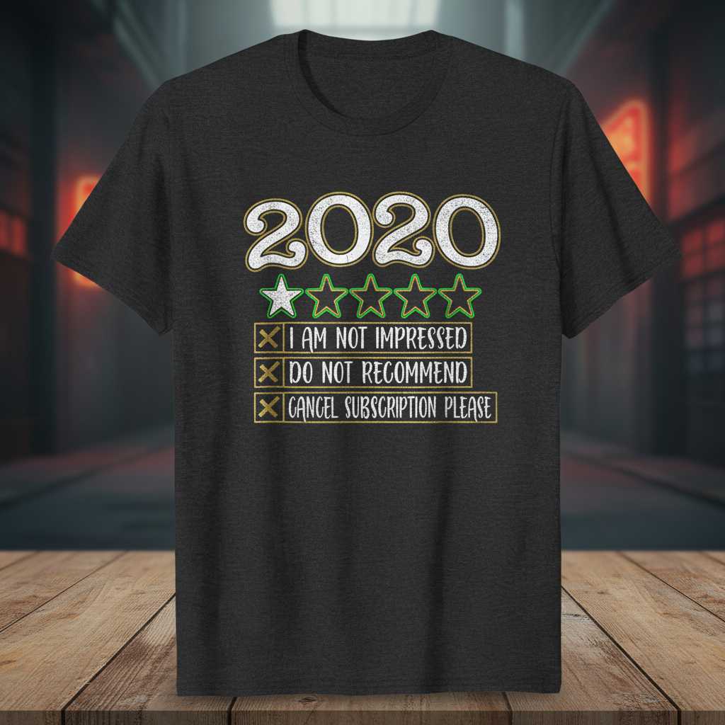 2020 I Am Not Impressed Do Not Recommend T-Shirt Funny Novelty Tee Gift Idea