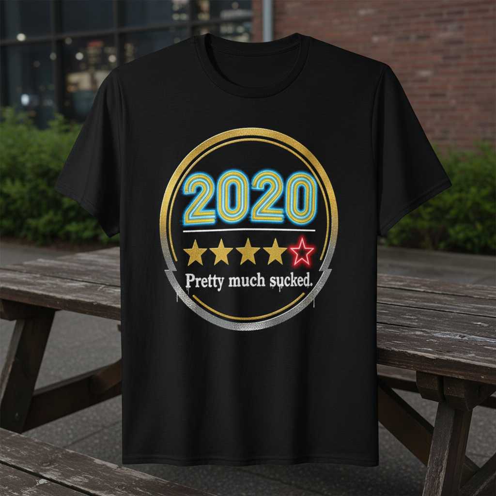 2020 Pretty Much Sucked Graphic T-Shirt Novelty Tee Gift Idea for Humor Fans