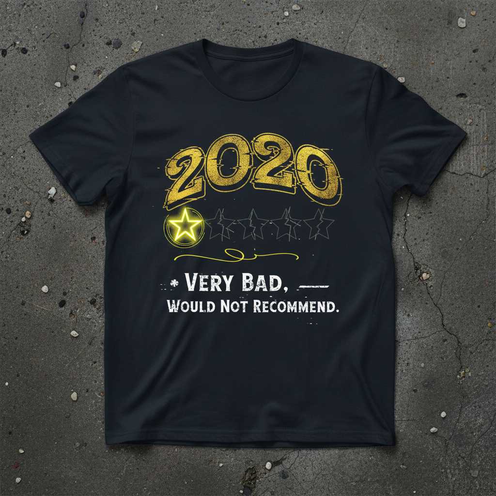 2020 Very Bad Would Not Recommend Graphic T-Shirt Funny Novelty Tee Gift Idea