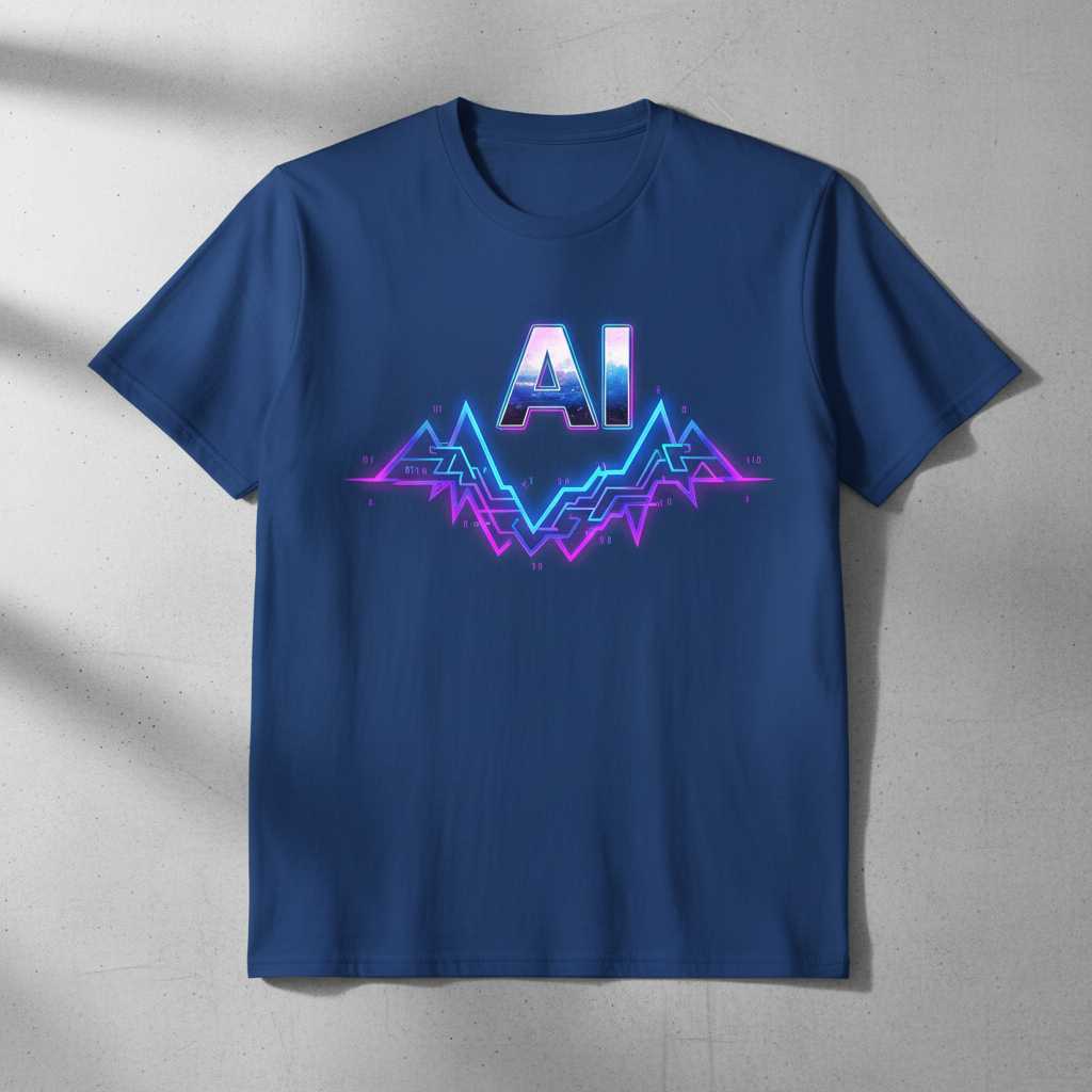 AI Graphic Novelty T-Shirt Retro Tech Tee Unisex Clothing Gift Idea for Fan
