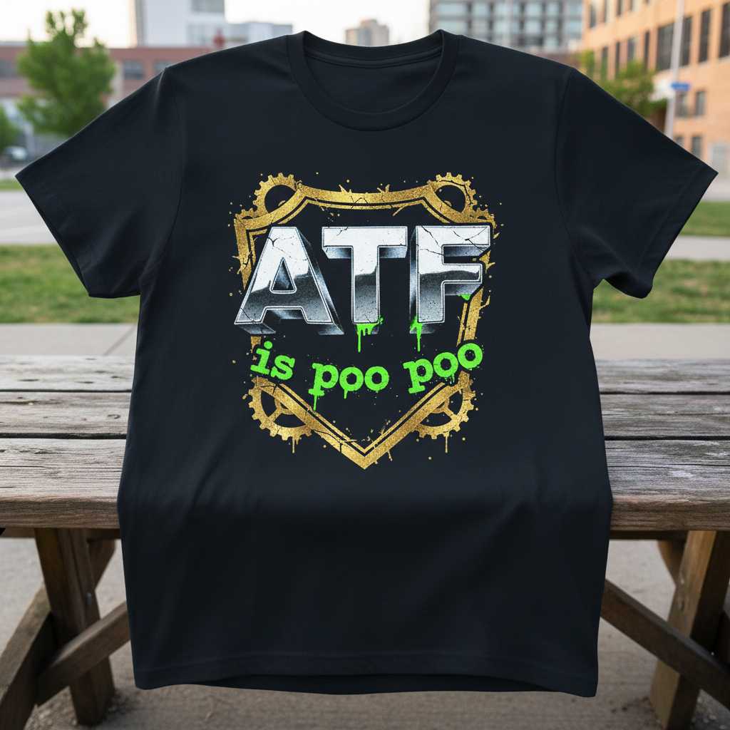 ATF is poo poo Graphic Novelty T-Shirt Funny Tee Unisex Gift Idea Clothing