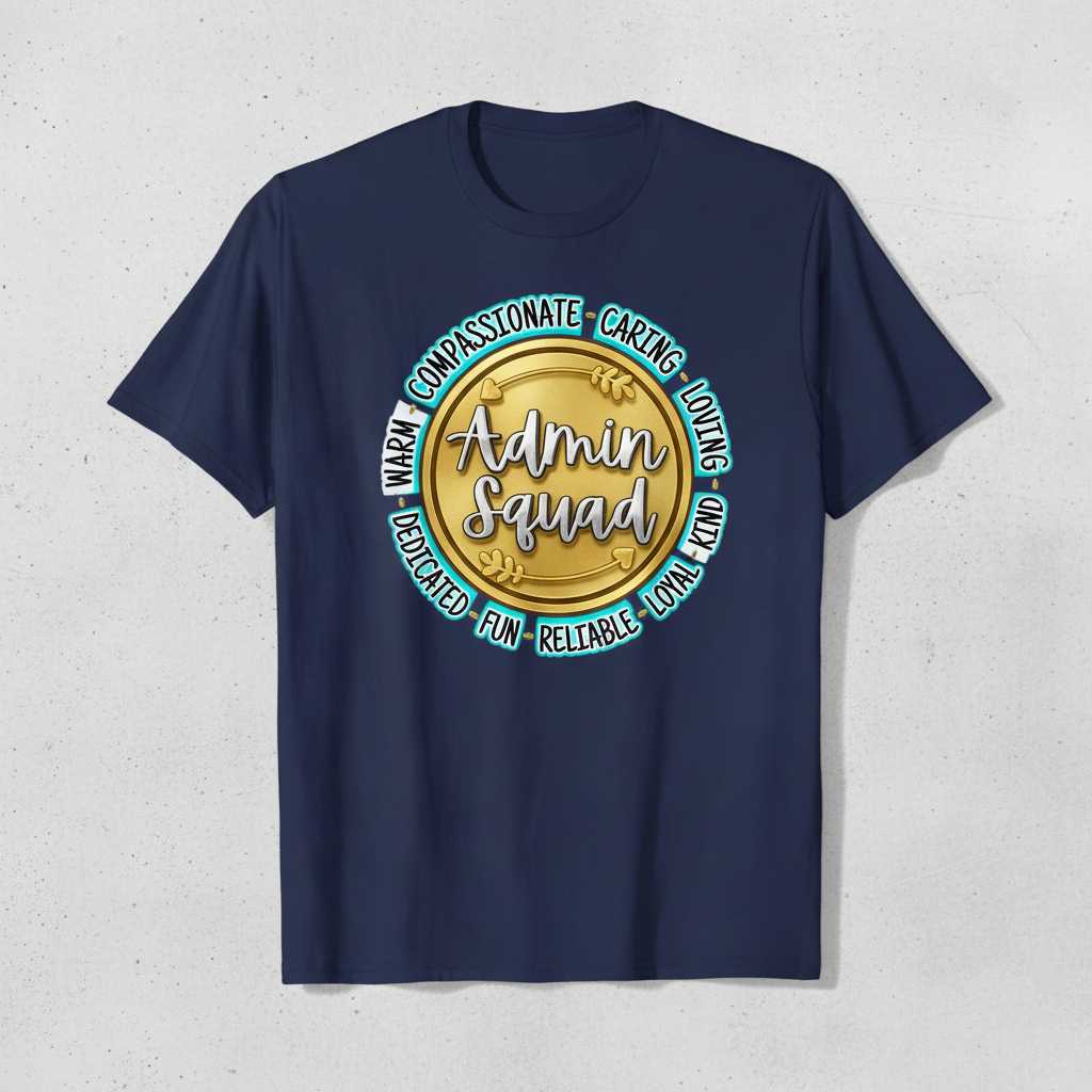 Admin Squad Graphic T-Shirt Tee Novelty Unisex Clothing Gift Idea for Fans