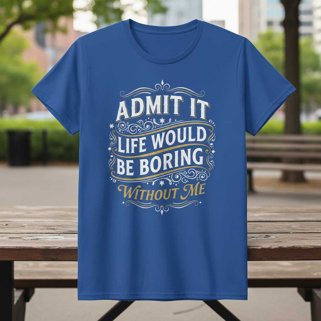 Admit It Life Would Be Boring Without Me Funny Tee