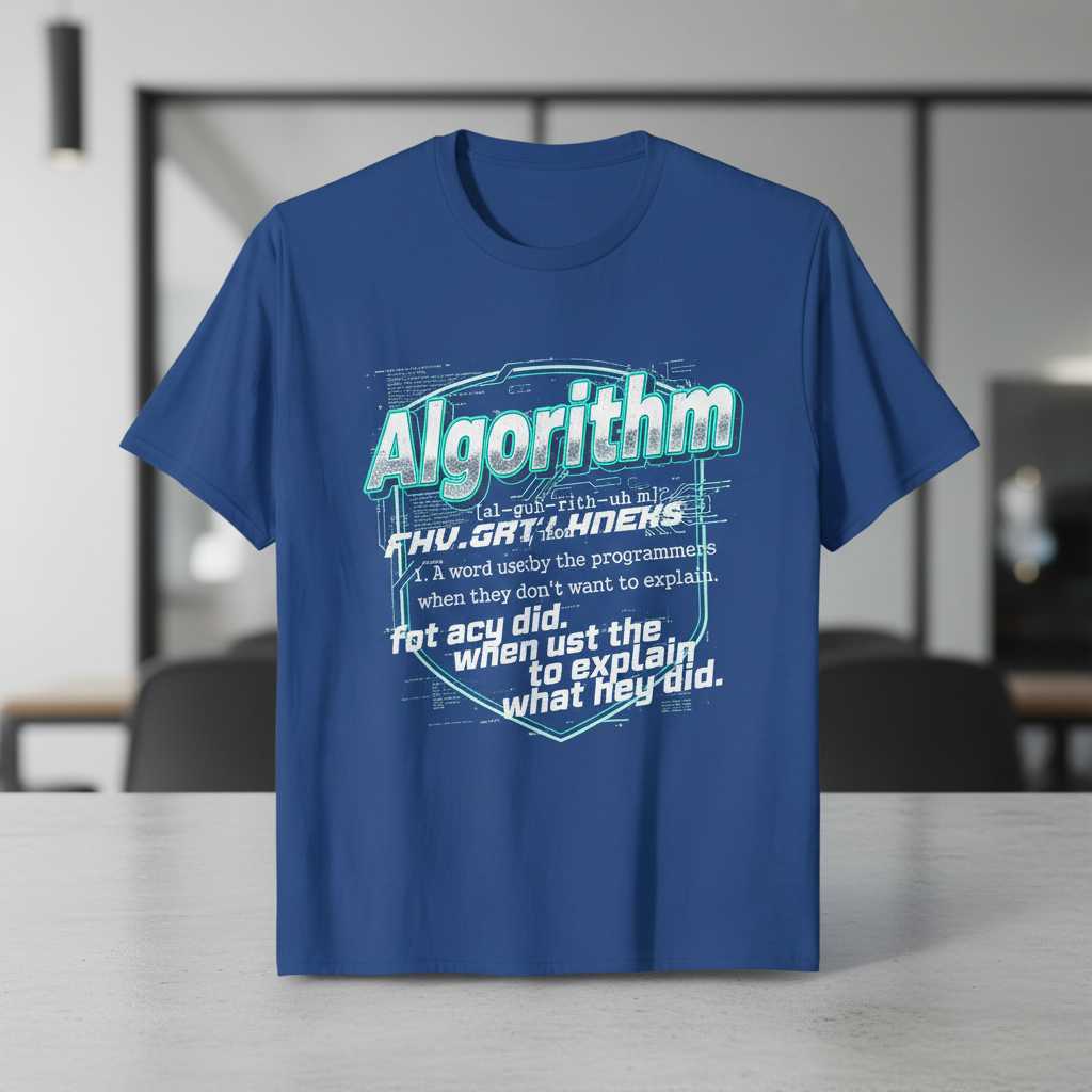 Algorithm Definition Graphic Novelty T-Shirt Tee Gift Idea for Tech Lovers
