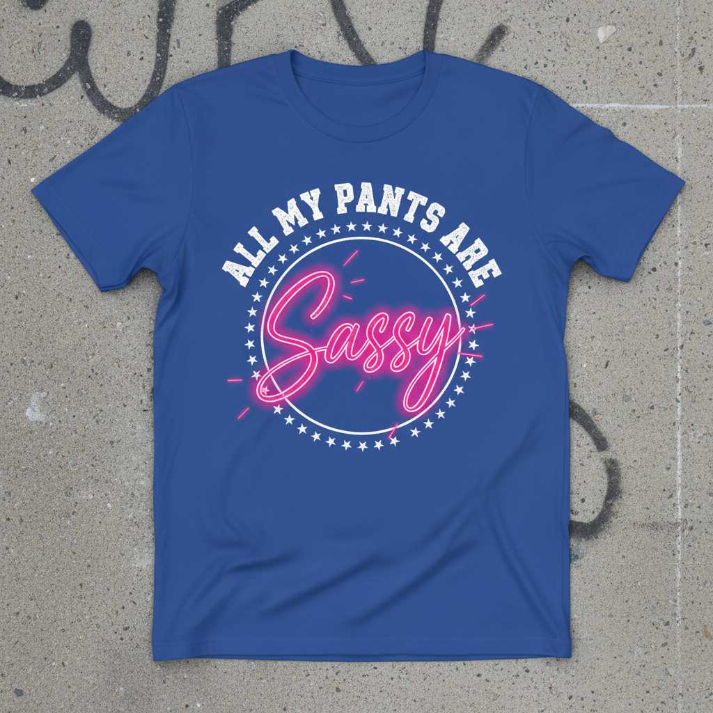 All My Pants Are Sassy Graphic T-Shirt Novelty Tee Unisex Gift Idea Clothing