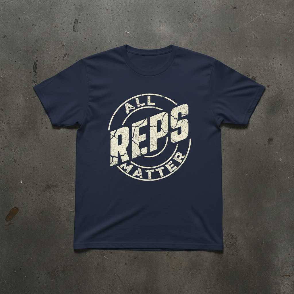 All Reps Matter Vintage Distressed Graphic T-Shirt Gym Tee Workout Clothing Gift