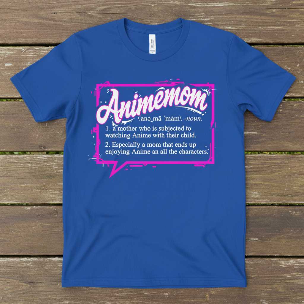 Animemom Definition Graphic T-Shirt Novelty Tee Gift Idea for Anime Fan Mom