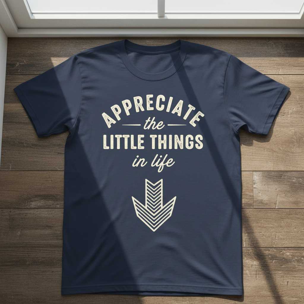 Appreciate The Little Things In Life Graphic T-Shirt Novelty Tee Gift Idea