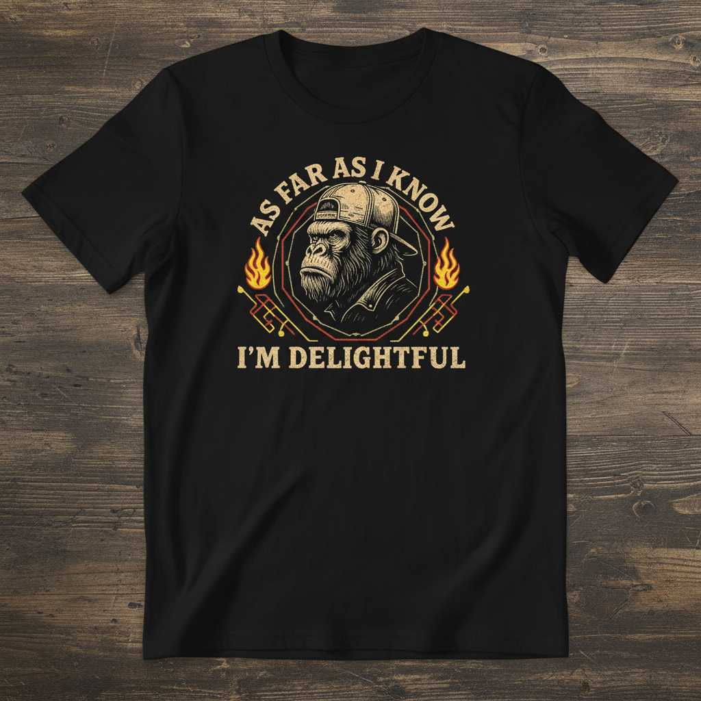 As Far As I Know Im Delightful Graphic Novelty T-Shirt Tee Gift Idea