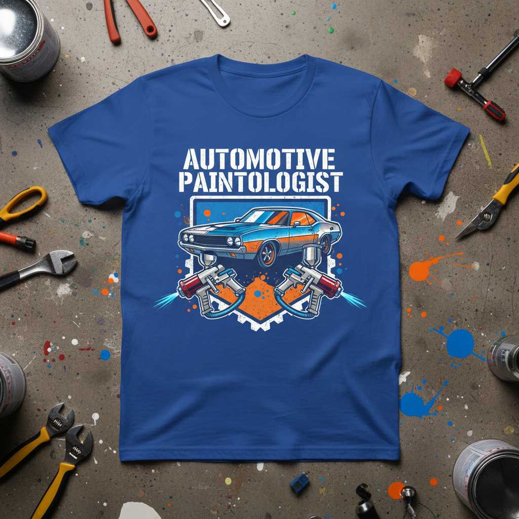 Automotive Paintologist Graphic T-Shirt Retro Car Tee Gift for Auto Repair Fans