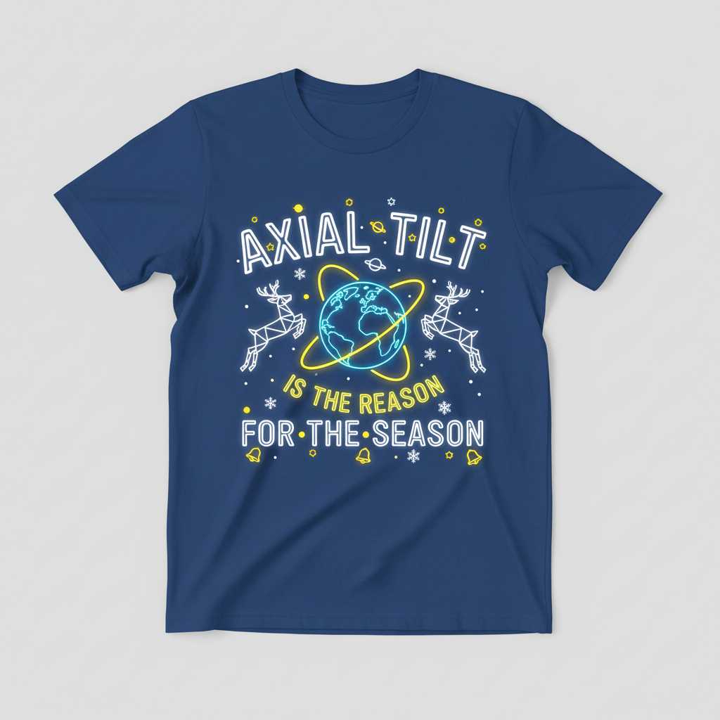 Axial Tilt Is The Reason For The Season Graphic T-Shirt Tee Novelty Gift