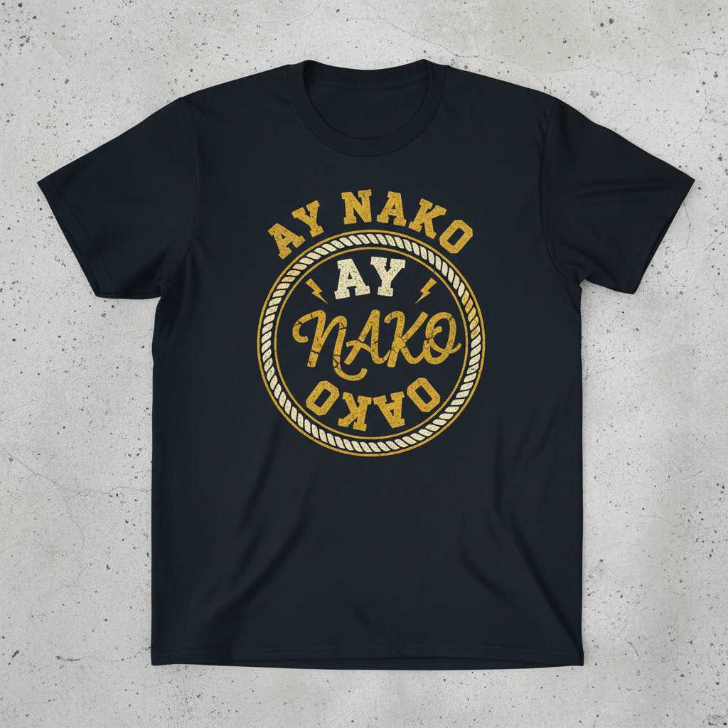 Ay Nako Filipino Graphic T-Shirt Retro Novelty Tee Gift Idea for Philippines Fans