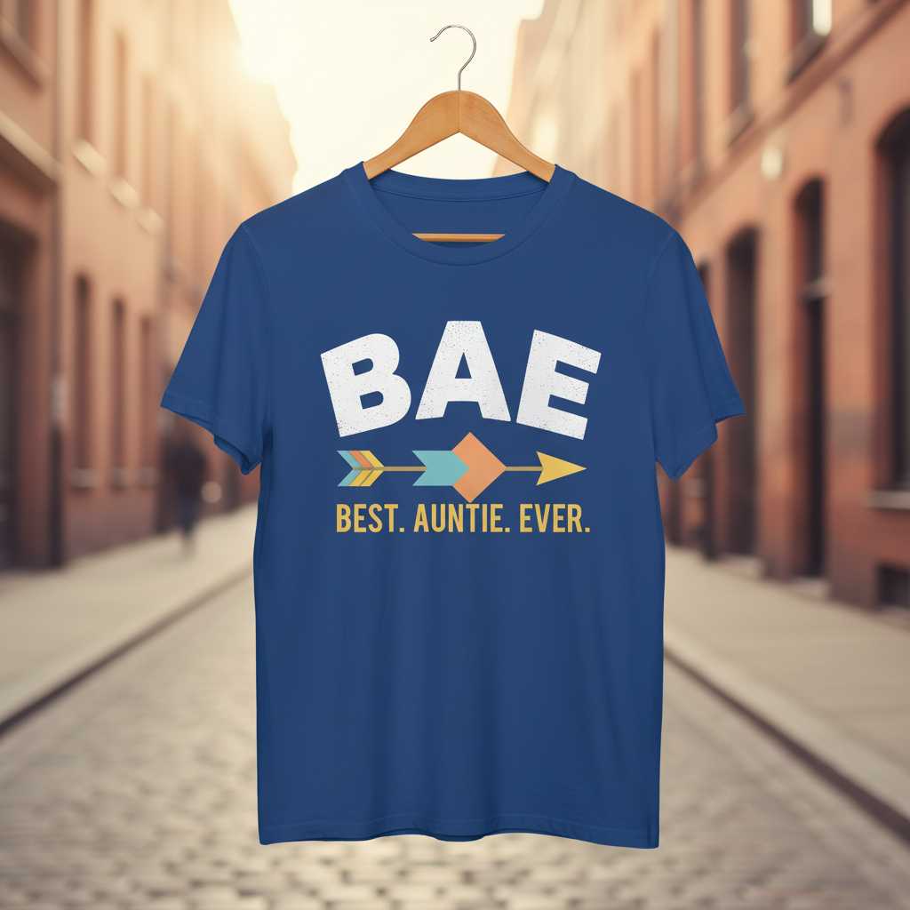 BAE Best Auntie Ever Graphic T-Shirt Novelty Tee Gift Idea for Aunt Lovers