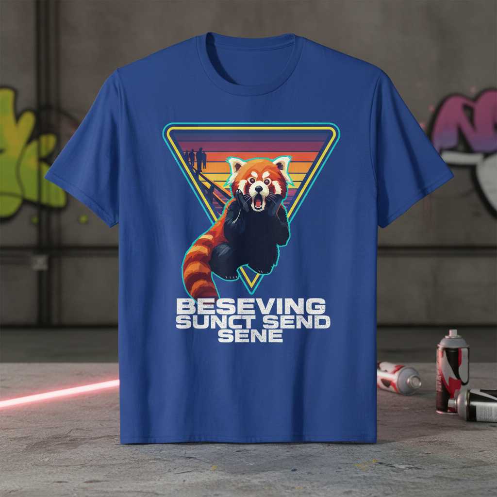 BESEVING SUNCT SEND SENE Red Panda Graphic T-Shirt Tee Novelty Gift Outfit