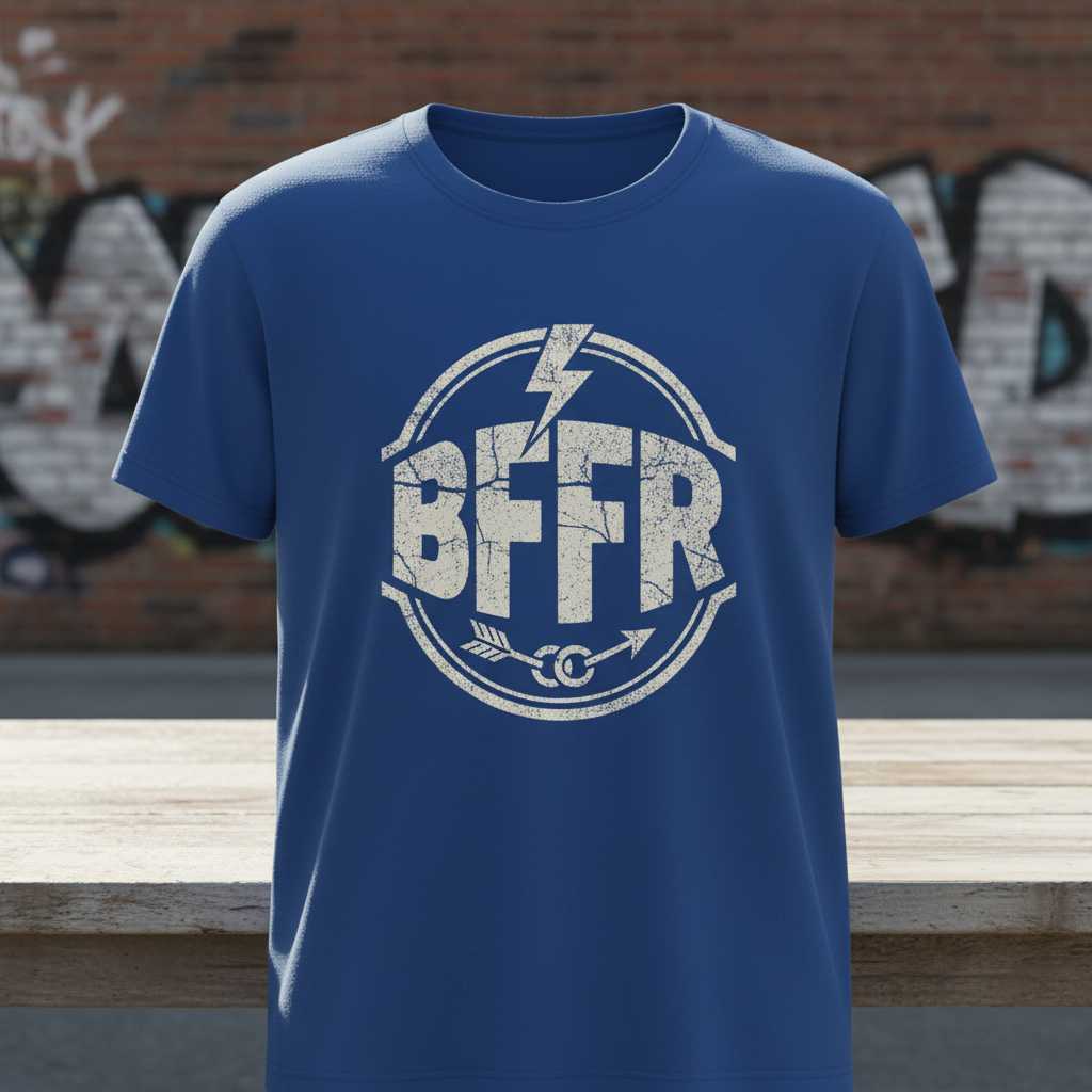 BFFR Distressed Graphic T-Shirt Retro Tee Novelty Top Unisex Gift Idea