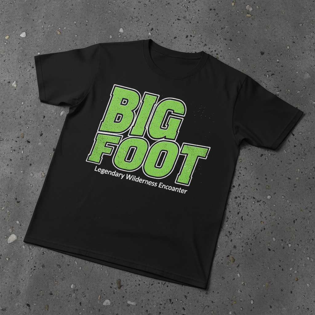 BIG FOOT Legendary Wilderness Encounter Graphic T-Shirt Retro Sasquatch Tee Gift
