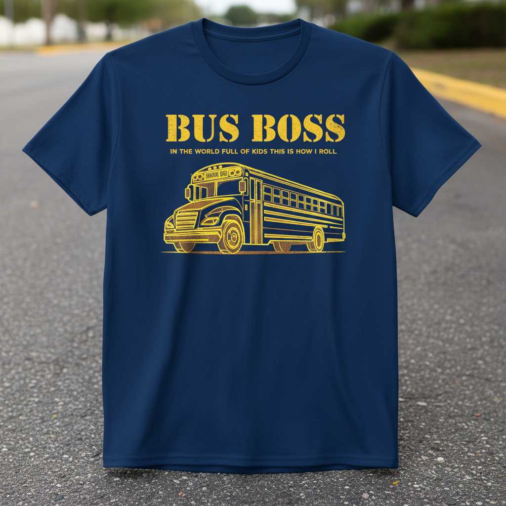 BUS BOSS In The World Full Of Kids This Is How I Roll Graphic T-Shirt Tee Gift