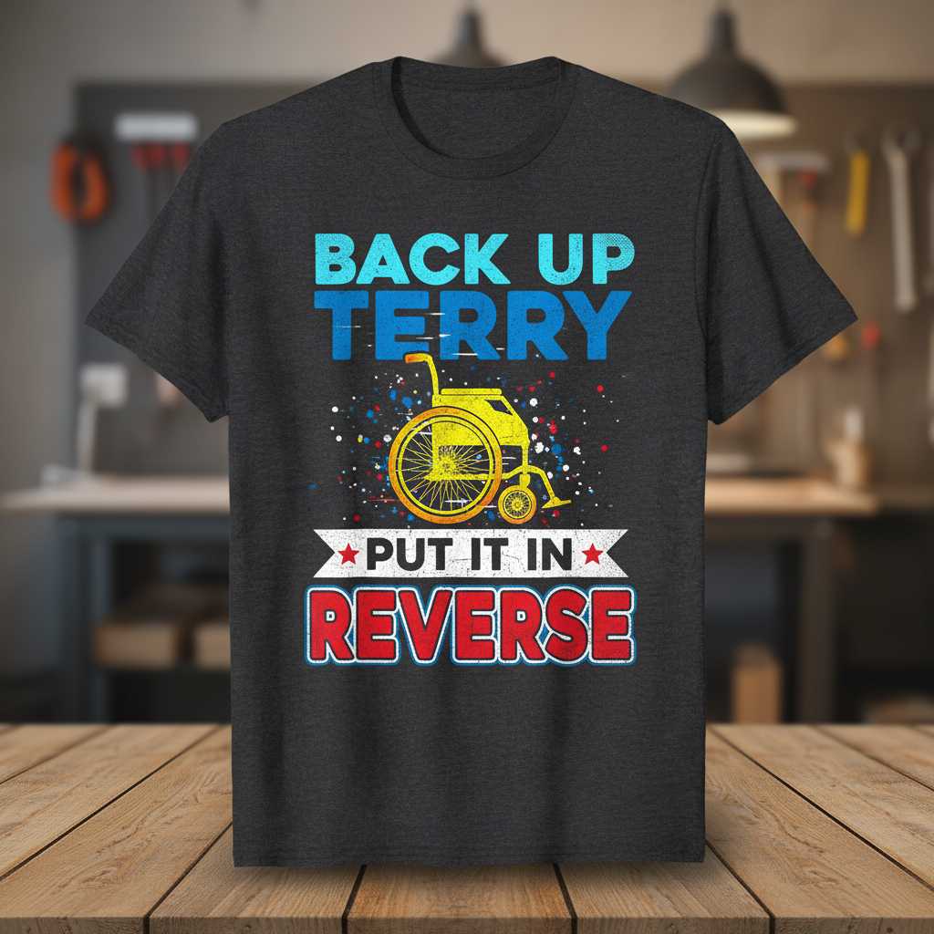 Back Up Terry Put It In Reverse Funny Graphic T-Shirt Tee Novelty Gift Outfit