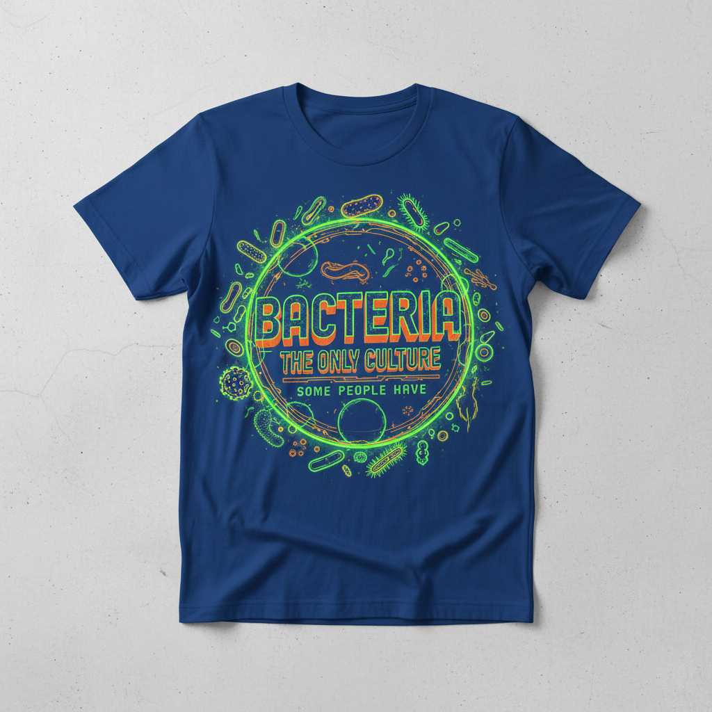 Bacteria The Only Culture Some People Have Funny Science T-Shirt Biology Tee Gift