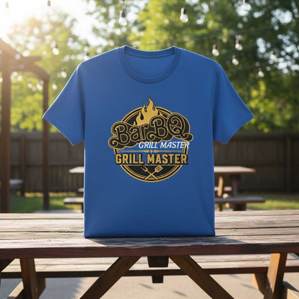 Barbecue Grill Master Graphic T-Shirt Retro BBQ Tee Gift for Cooking Enthusiasts
