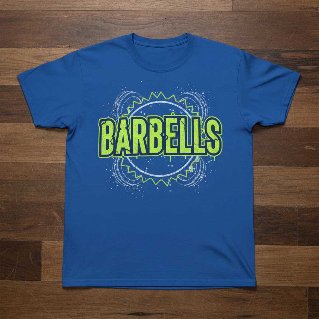 Barbells Retro Graphic T-Shirt Vintage Gym Tee Fitness Lover Workout Gift Idea