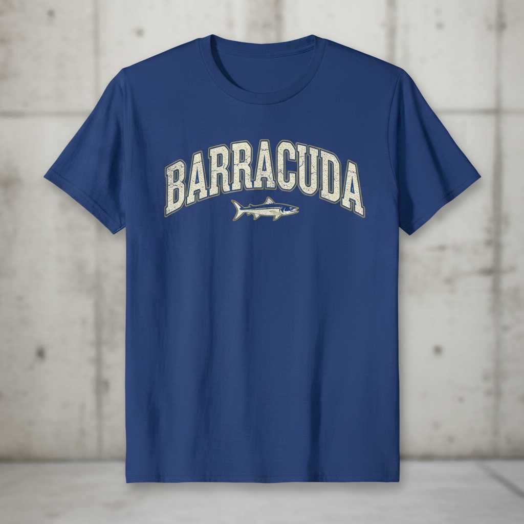 Barracuda Graphic T-Shirt Tee Vintage Style Novelty Top for Ocean Lover Gift