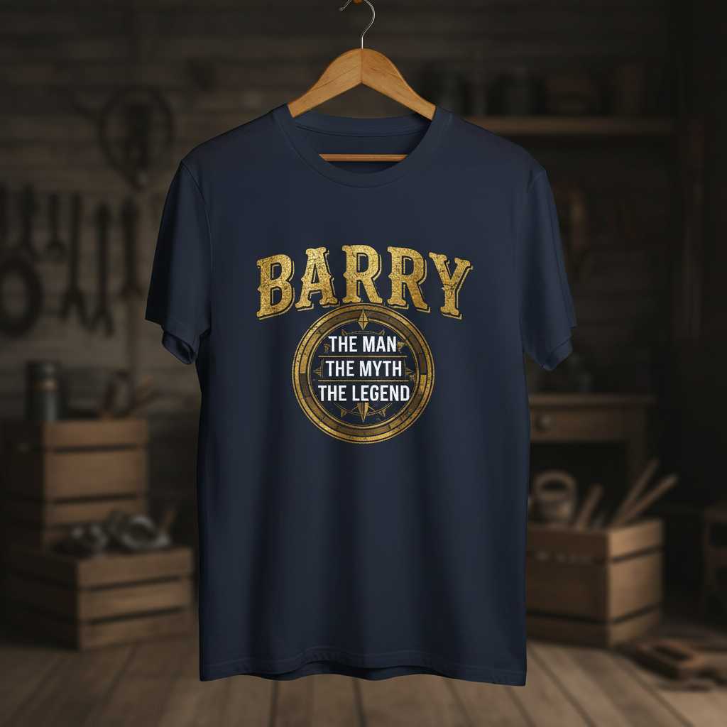 Barry The Man The Myth The Legend T-Shirt Graphic Tee Gift Idea for Fans