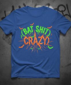 (Bat Shit Crazy) Graphic Tee Funny Novelty T-Shirt Gift Idea for Bat Lovers