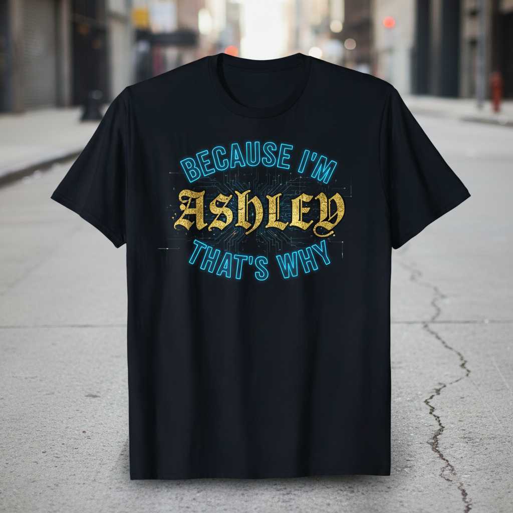 Because Im Ashley Thats Why Graphic T-Shirt Novelty Tee Gift Idea