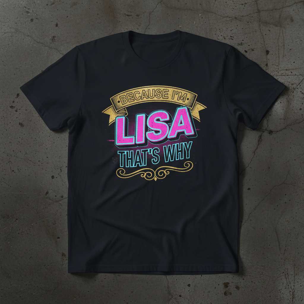 Because Im Lisa Thats Why Graphic T-Shirt Tee Novelty Gift Idea Clothing_new