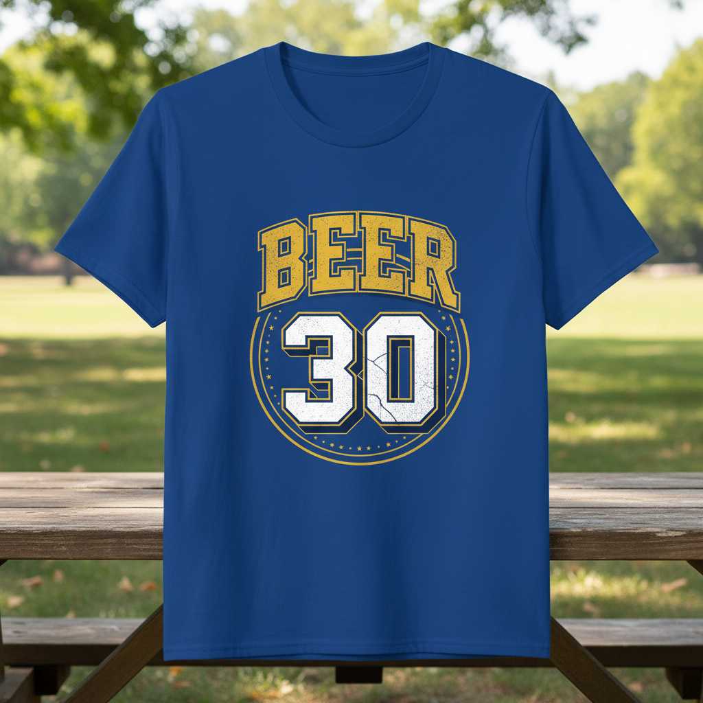 Beer 30 Graphic T-Shirt Novelty Tee for Beer Lover Gift Idea Casual Wear