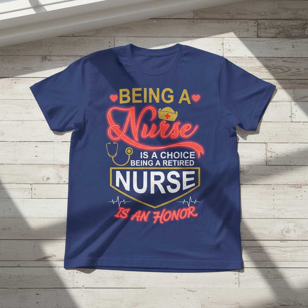 Being A Nurse Is A Choice Being A Retired Nurse Is An Honor T-Shirt Tee Gift