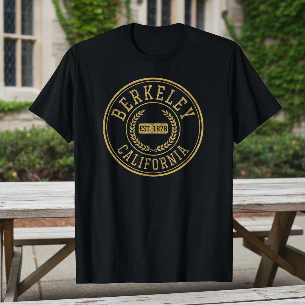 Berkeley California Est. 1878 Vintage Graphic T-Shirt Retro Tee Souvenir Gift