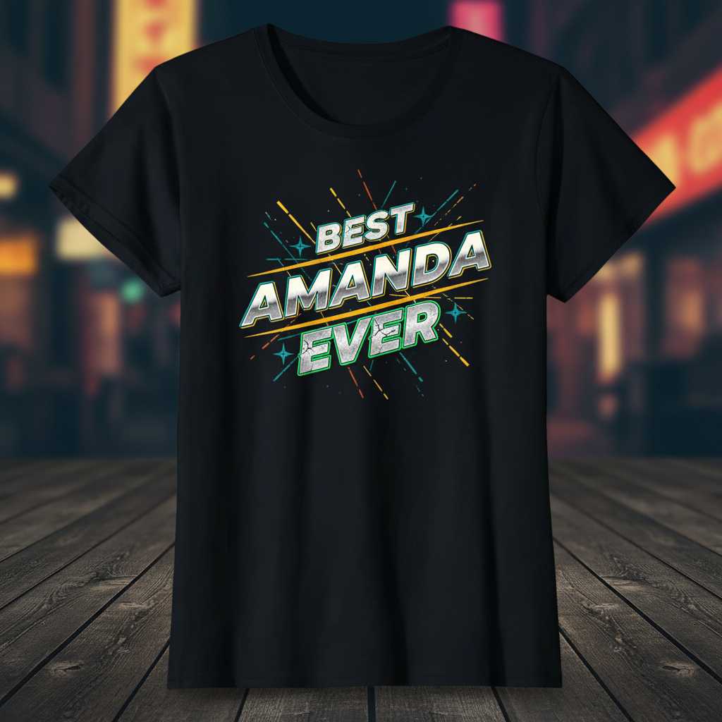 Best Amanda Ever Graphic T-Shirt Novelty Tee Gift Idea for Amanda Fans
