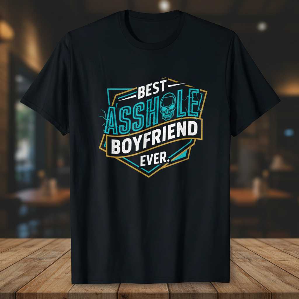 Best Asshole Boyfriend Ever Graphic T-Shirt Novelty Unisex Tee Gift Idea