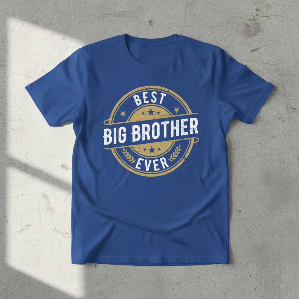Best Big Brother Ever Graphic T-Shirt Novelty Tee Gift Idea for Sibling Fans
