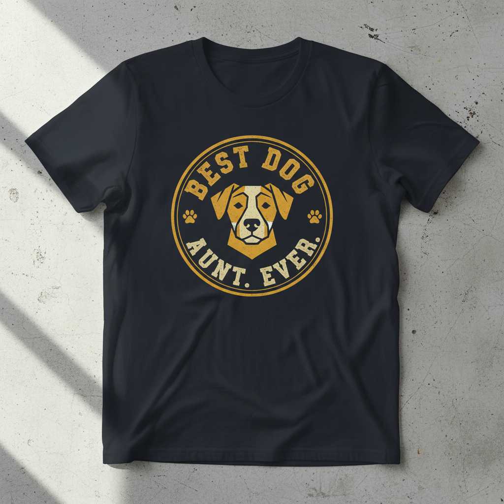Best Dog Aunt Ever Graphic T-Shirt Unisex Tee Gift Idea for Dog Lovers
