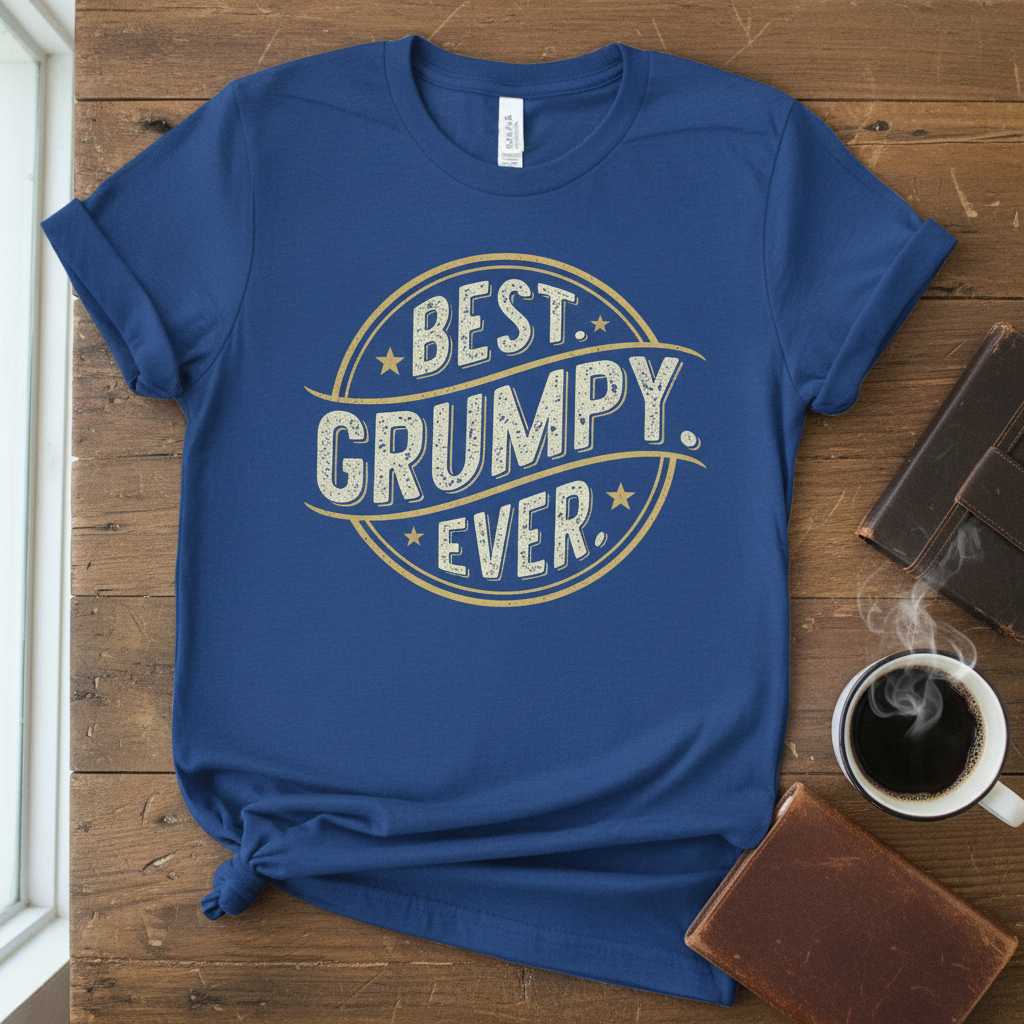 Best Grumpy Ever Vintage Graphic T-Shirt Tee Novelty Gift Idea Clothing