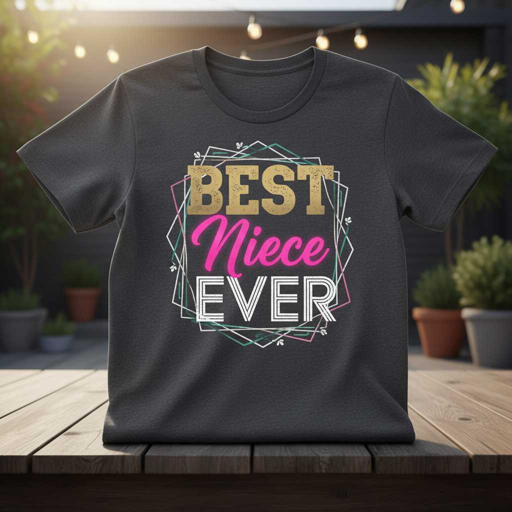 Best Niece Ever Graphic T-Shirt Novelty Tee Gift Idea Clothing for Niece Fans