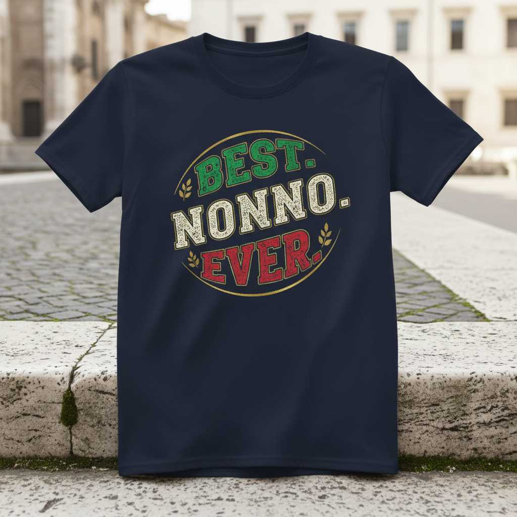 Best Nonno Ever Vintage Graphic T-Shirt Tee Novelty Gift Idea for Grandpa